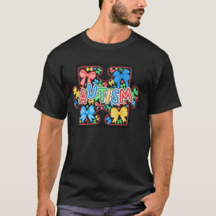 T-shirt Couleur vive pièce de puzzle pour la sensibilisati