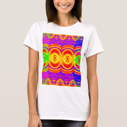 T-shirt Couleurs Abstraites lumineuses (Devant)