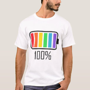 T-shirt Couleurs arc-en-ciel de batterie complète