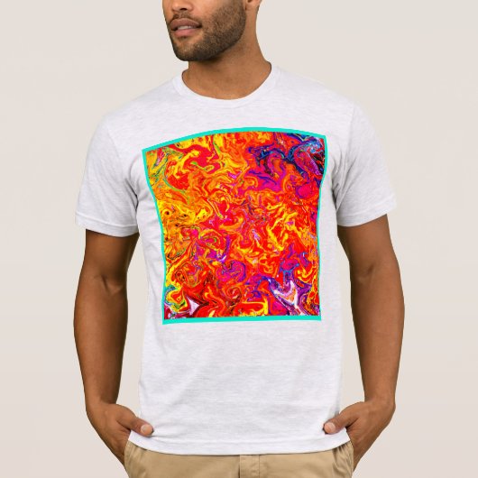 T-shirt Couleurs Audacieuses Design Abstrait (Devant)