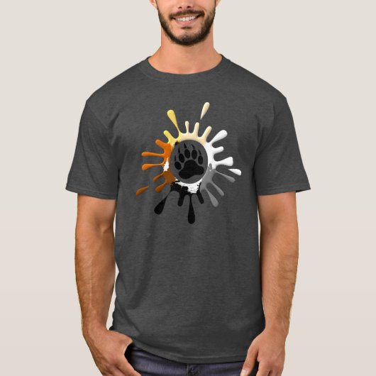 T-shirt Couleurs Awesome Bear Pride Splash et Patte d'Ours (Devant)