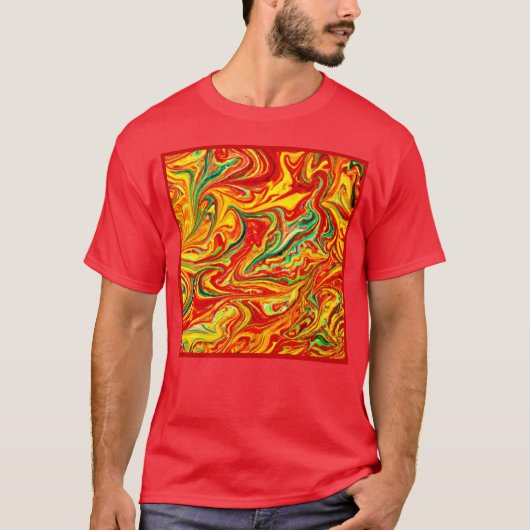 T-shirt Couleurs Chaudes Peinture Motif. Commandez dès mai (Devant)