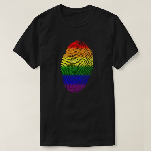 T-shirt Couleurs d'arc-en-ciel d'empreinte digitale (Design devant)