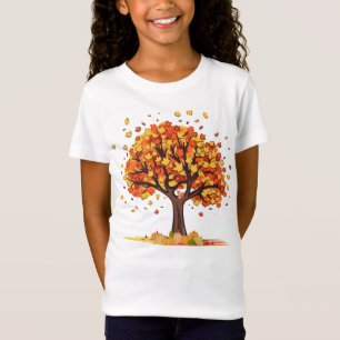 T-Shirt Couleurs d'automne et Feuilles en chute