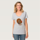 T-shirt Couleurs d'automne Feuilles de dinde (Devant entier)