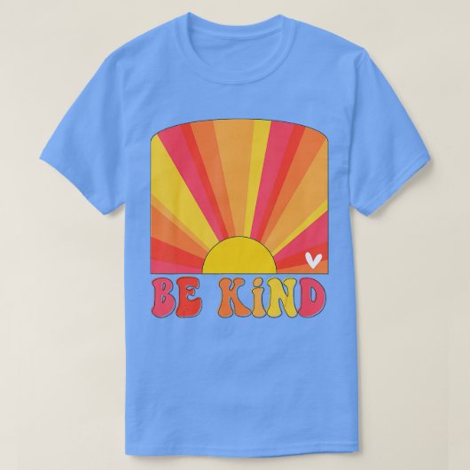 T-shirt Couleurs de coucher de soleil rétro Soyez un ensei (Design devant)