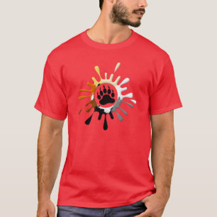 T-shirt Couleurs de fierté de Gay Bear Bear Paw