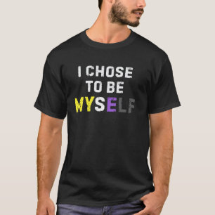 T-shirt Couleurs de fierté non binaire Je suis LGBTQ Ident