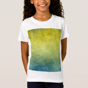 T-Shirt Couleurs de Grunge - Jaune & Bleu