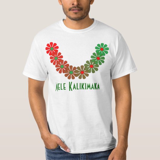 T-shirt Couleurs de Joyeux Noël de Lei Mele Kalikimaka de (Devant)