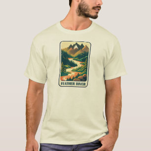T-shirt Couleurs de la rivière Feather en Californie