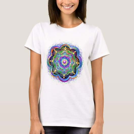 T-shirt Couleurs de l'univers mandala (Devant)