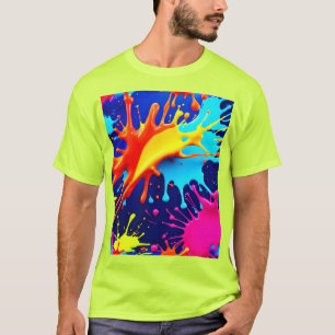 T-shirt Couleurs de néon explosifs dans l'art Abstrait