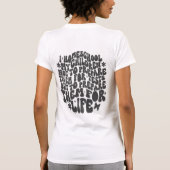 T-shirt Couleurs de texte personnalisées Rétro (Dos)