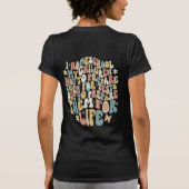 T-shirt Couleurs de texte personnalisées Rétro (Dos)