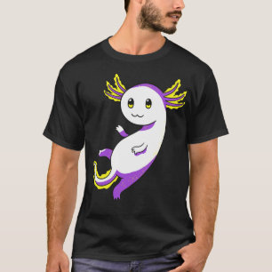 T-shirt Couleurs d'indicateur non binaire Axolotl Pride Ag