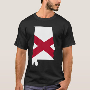 T-shirt Couleurs du drapeau de l'Alabama