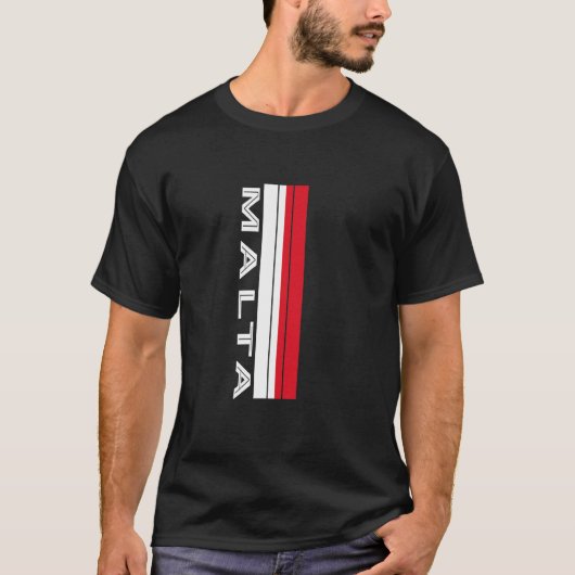 T-shirt Couleurs du drapeau de Malte (Devant)