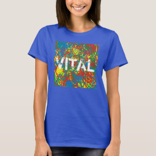 T-shirt Couleurs Hot Mess VITAL jaune rouge bleu blanc