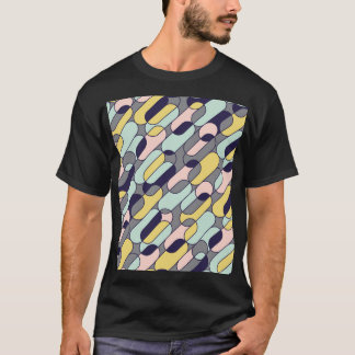 T-shirt Couleurs pâles géométriques : Motif rétro