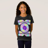 T-Shirt Couleurs pastel & coeurs violets battre (Devant entier)