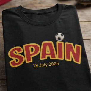 T-shirt Couleurs personnalisées du drapeau espagnol pour l