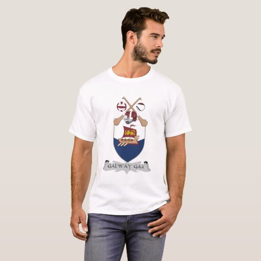 T-shirt Couleurs pour l'équipe GAA du Comté de Galway (Devant entier)