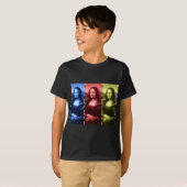 T-shirt Couleurs primaires Mona Lisa Poster de animal (Devant entier)