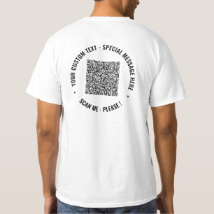T-shirt Couleurs QR Code et texte personnalisé Votre T-shi