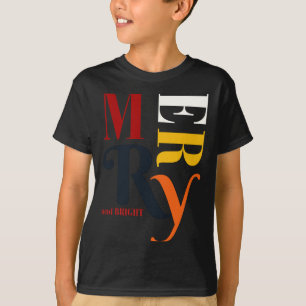 T-shirt Couleurs Rétro Joyeuses Noël Vintage Fête