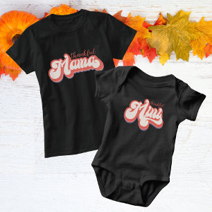 T-shirt Couleurs rétro modifiables Merci Mama et Mini