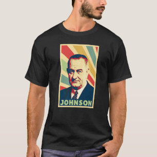 T-shirt Couleurs Vintages Lyndon B Johnson