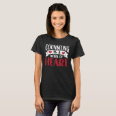 T-shirt Counseling is a Work of Heart Back to School Couns (Devant entier)