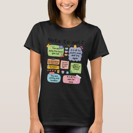 T-shirt Counselor Note To Self Mental Health School Psycho (Devant)