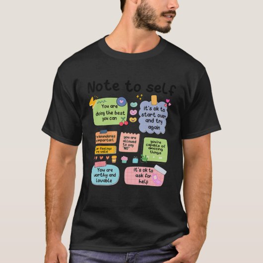 T-shirt Counselor Note To Self Mental Health School Psycho (Devant)