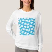T-shirt Counting Sheep Blue Nursery Pattern (Devant)
