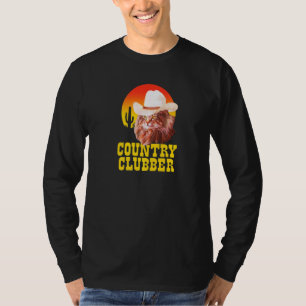 T-shirt Country Clubber Cowboy Casquette Chat Pays Western
