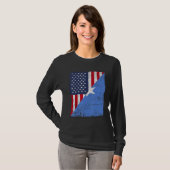 T-shirt Country Flag Design Half USA Half Somalia (Devant entier)