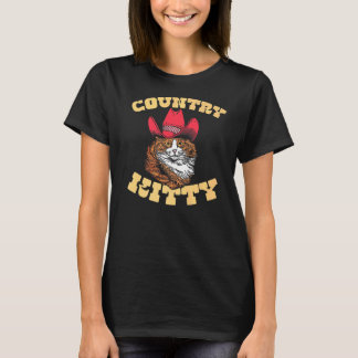 T-shirt Country Kitty Country Cowgirl Cat Western Vibe