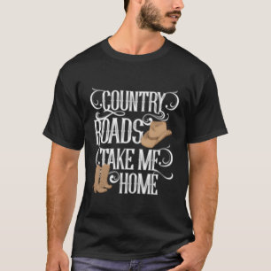 T-shirt Country Roads Take Me Home Musique Lyrics