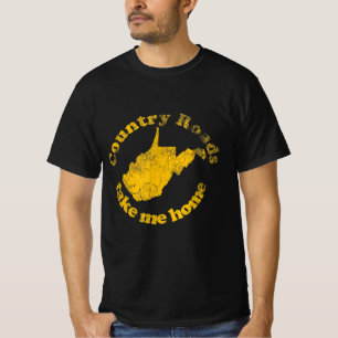 T-shirt country roads west virginia take me home