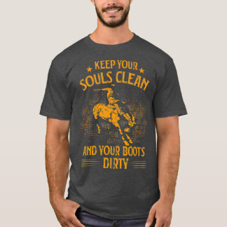 T-shirt Country Saloon Western Rodeo idée cadeau Cowboy