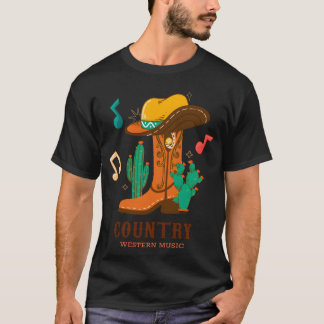 T-shirt COUNTRY WESTERN MUSIC drôle