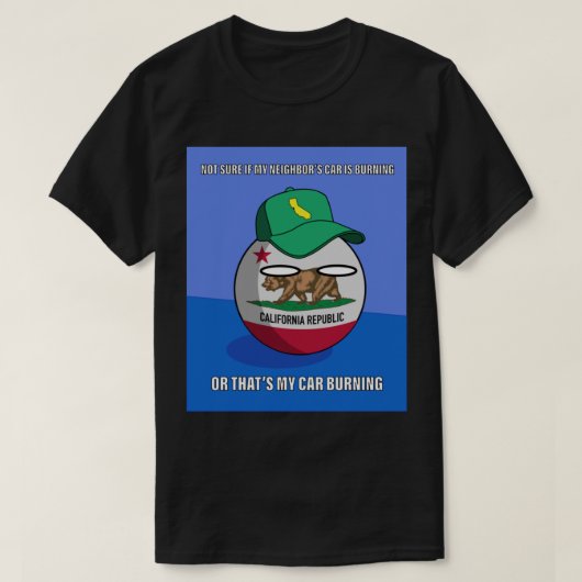 T-shirt Countryball Dubious California    (Design devant)