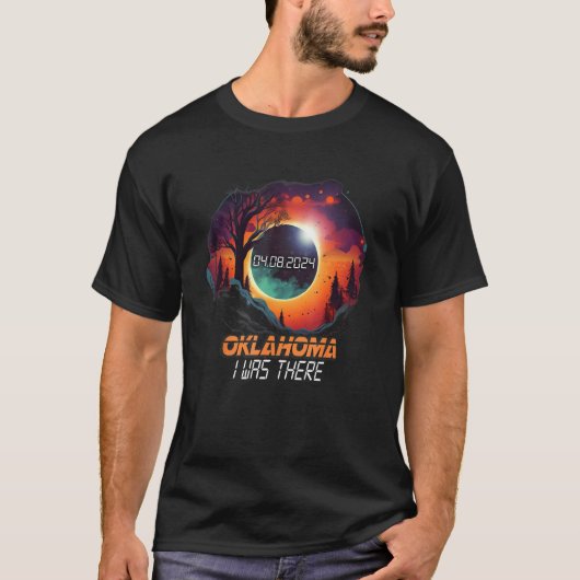 T-shirt Countryside Total Solar Eclipse 2024 Oklahoma (Devant)