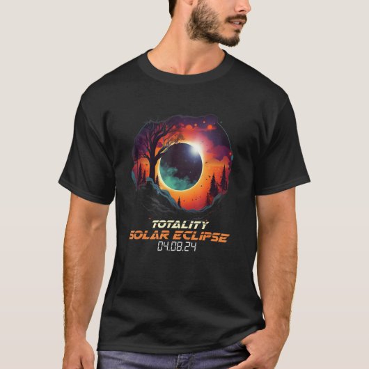 T-shirt Countryside Total Solar Eclipse 2024 Totality (Devant)
