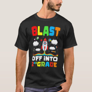 T-shirt Coup De Feu En 2E Année Rocket Premier Jour De L'É
