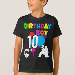 T-shirt Coup de paintball coloré Boy d'anniversaire Person