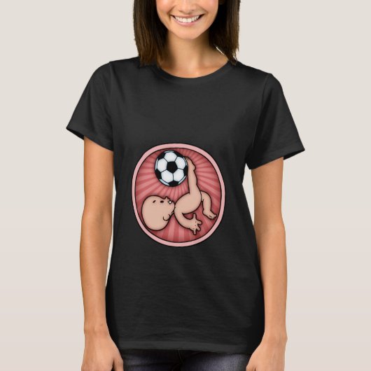 T-shirt Coup-de-pied de bébé du football (Devant)