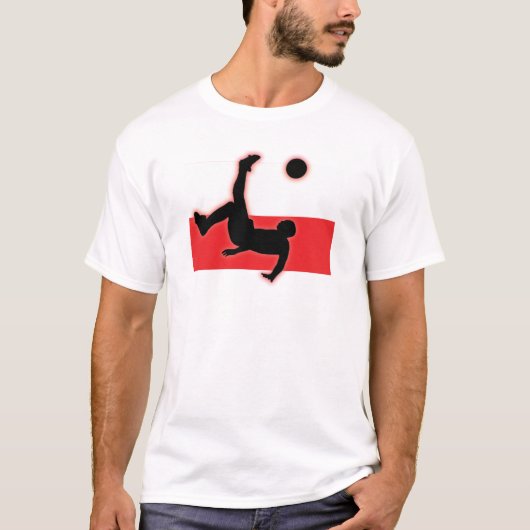 T-shirt Coup-de-pied de bicyclette de la Pologne (Devant)